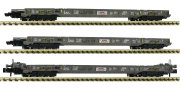 Fleischmann - ref.6660093 - Set 3 vagones plataforma portacamiones HUPAC